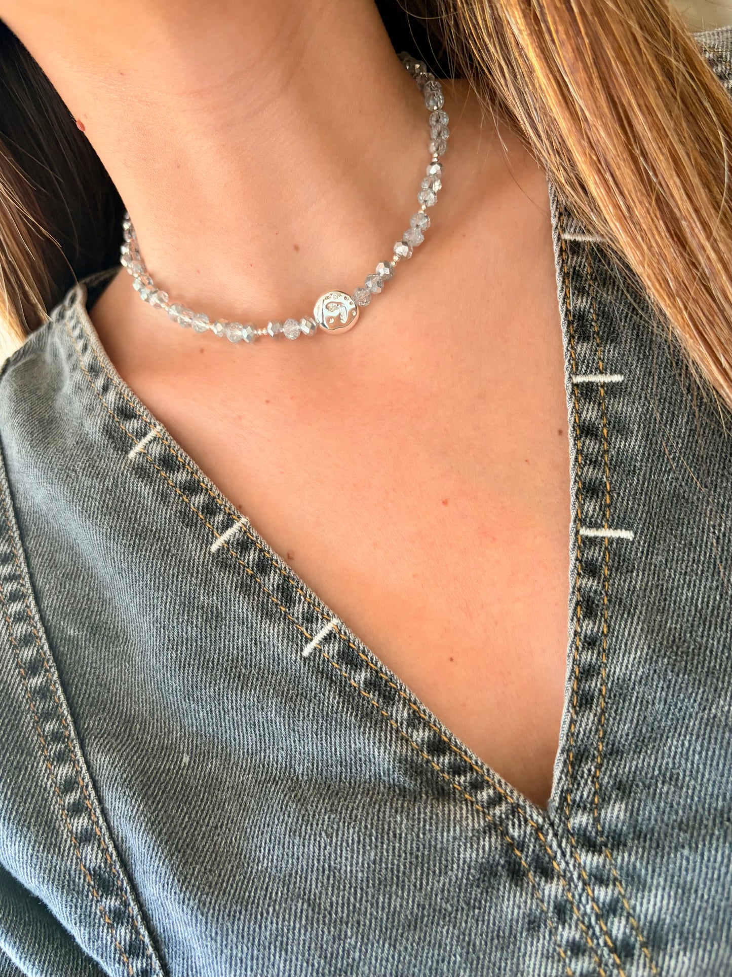 Collar Choper plateado