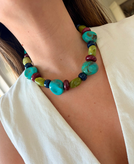 Collar Manon turquesa