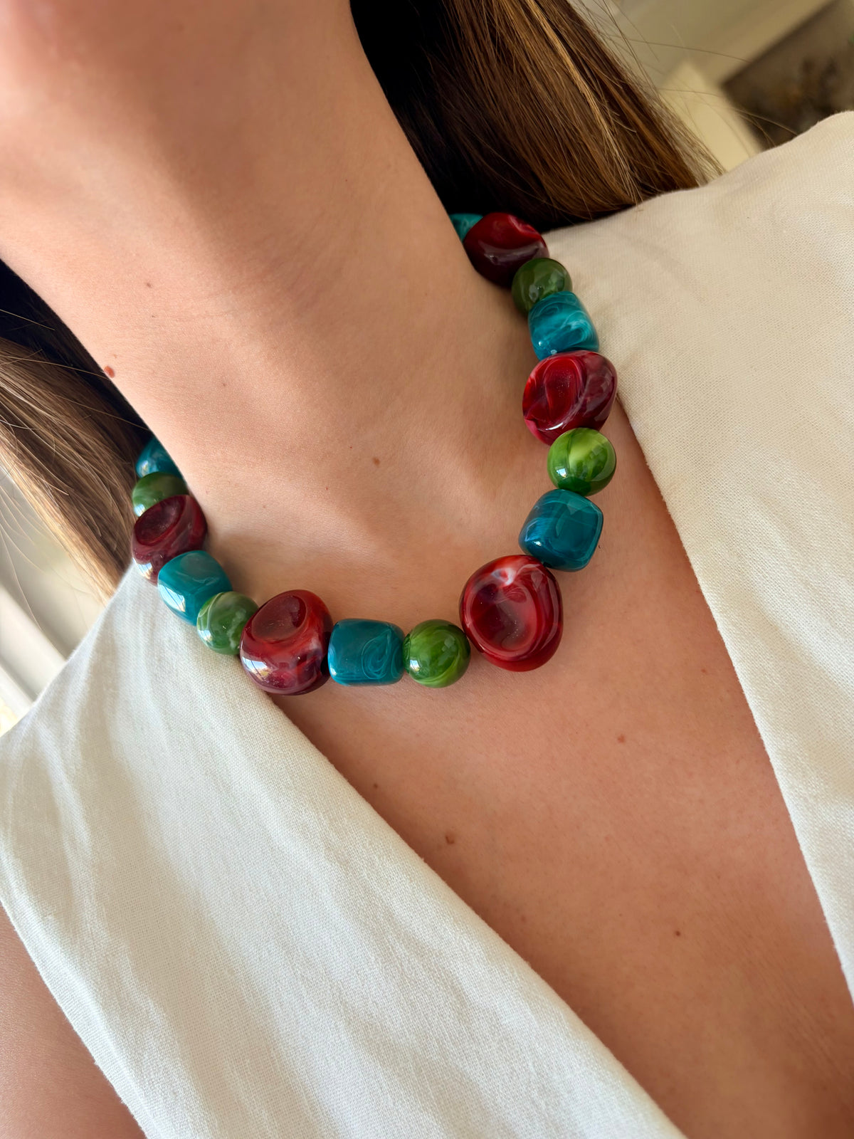 Collar Manon bordo