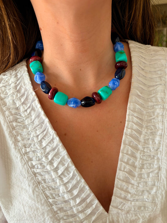 Collar Calipso turquesa