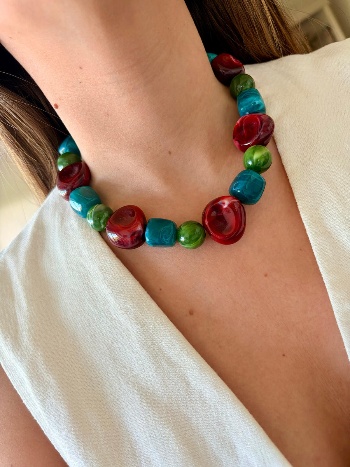 Collar Manon bordo