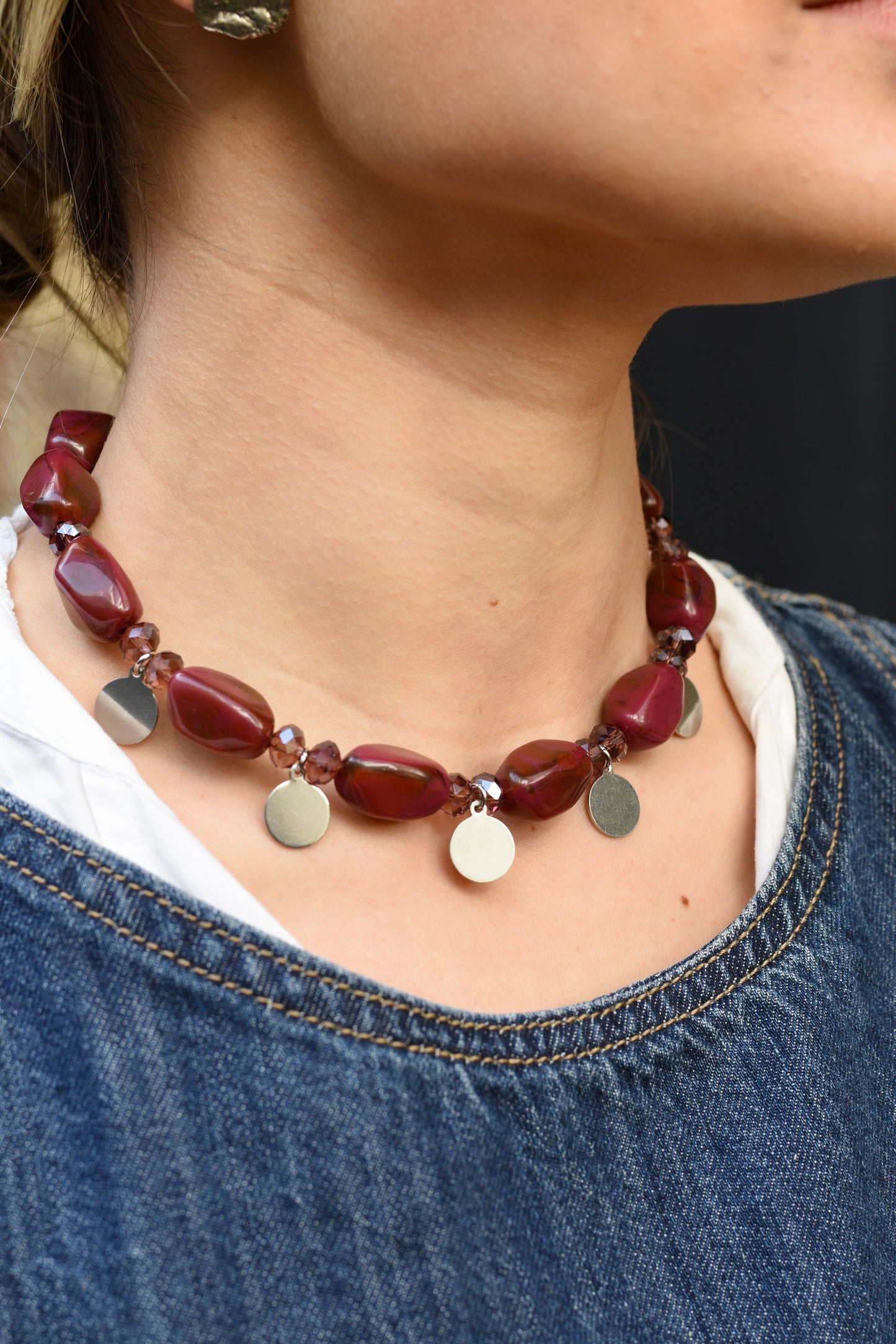 Collar Lilo bordo