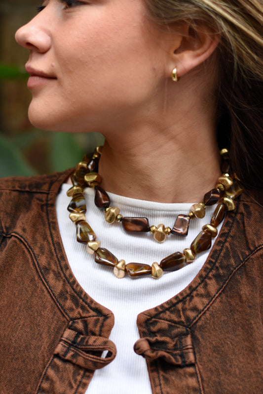 Collar Iris Marrón