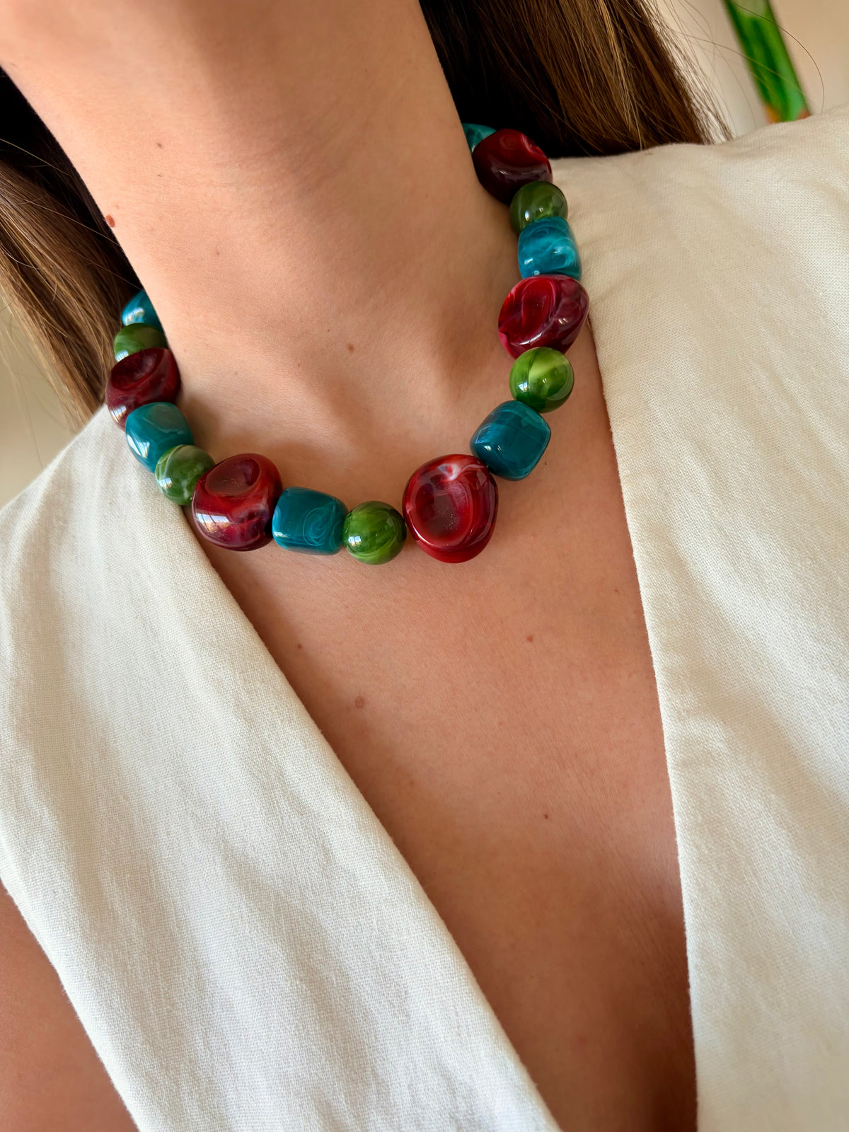 Collar Manon bordo