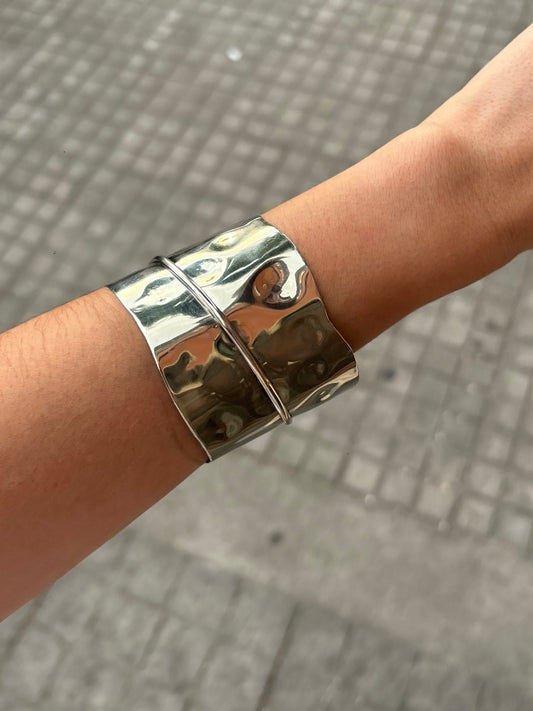 Brazalete Carmina plateado