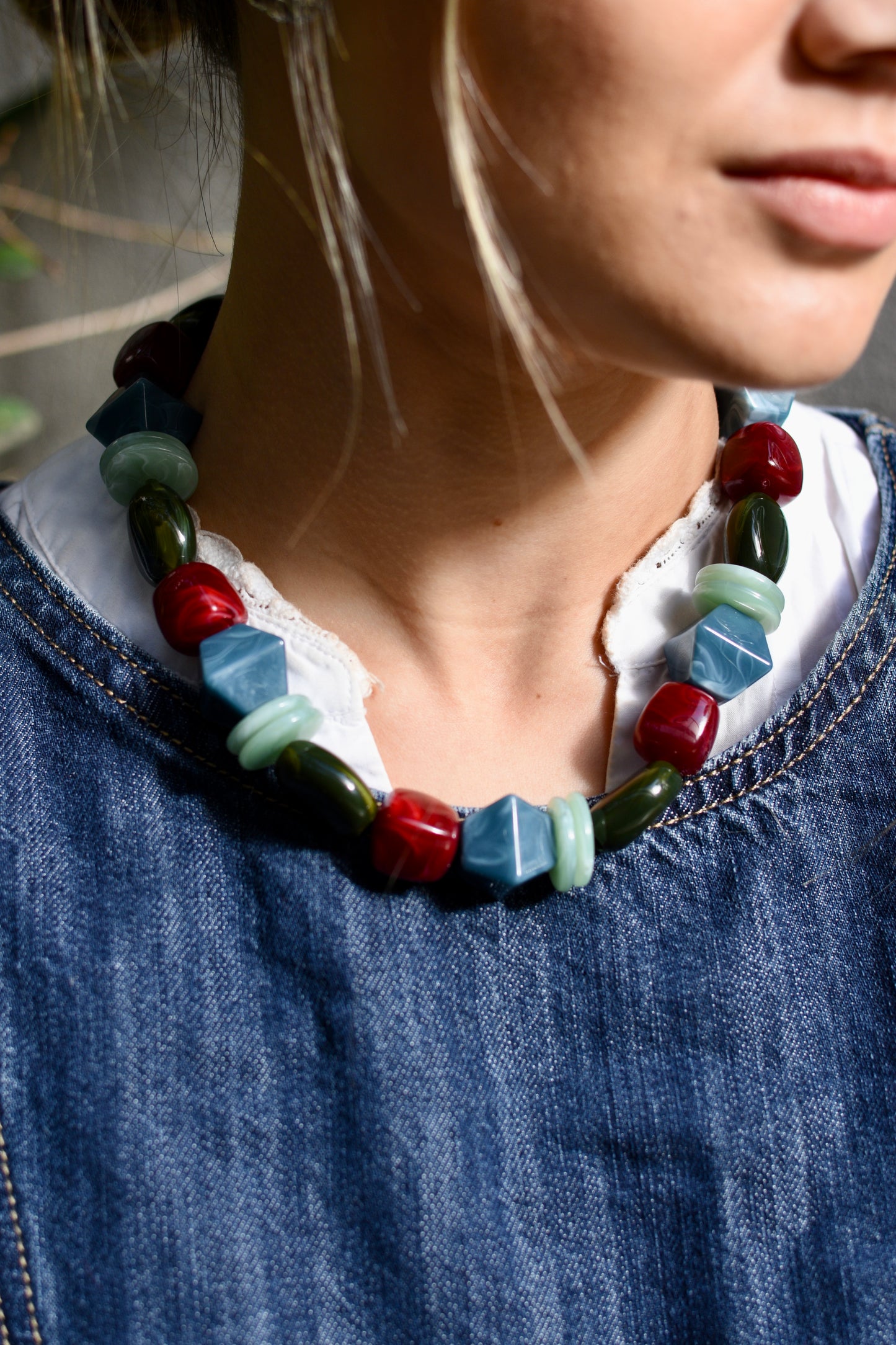Collar Cora bordo