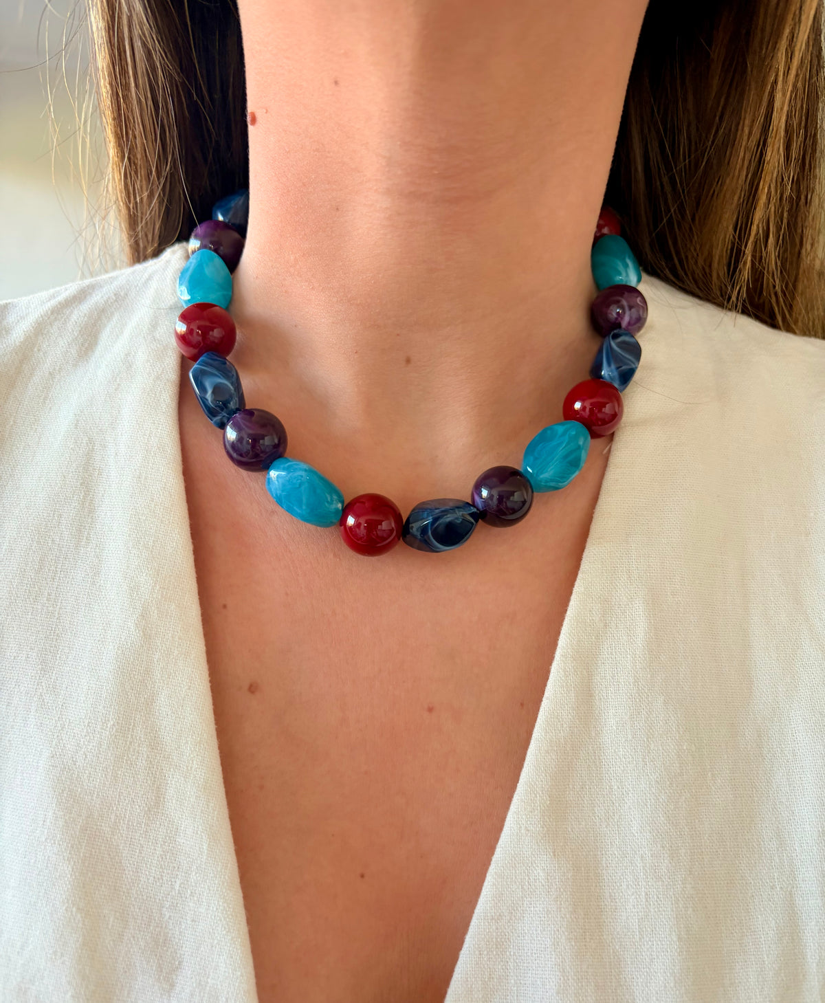 Collar Damaso celeste