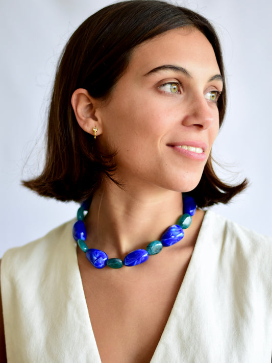 Collar Montaña Azul y verde agua