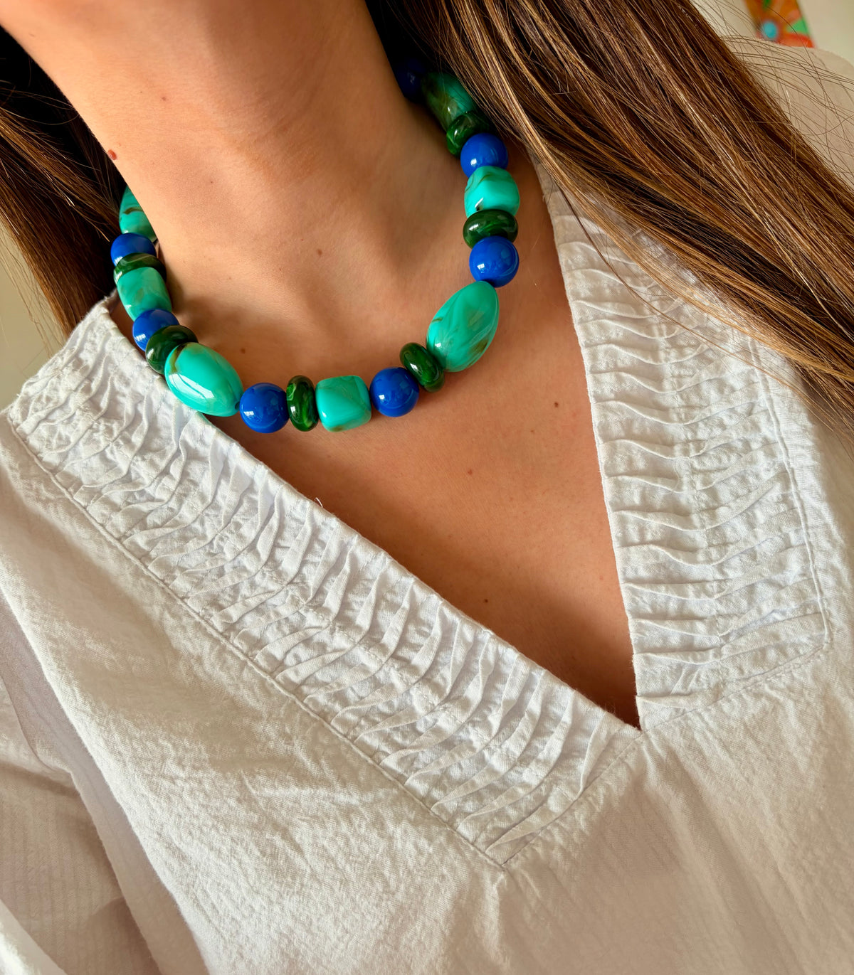 Collar Morales turquesa
