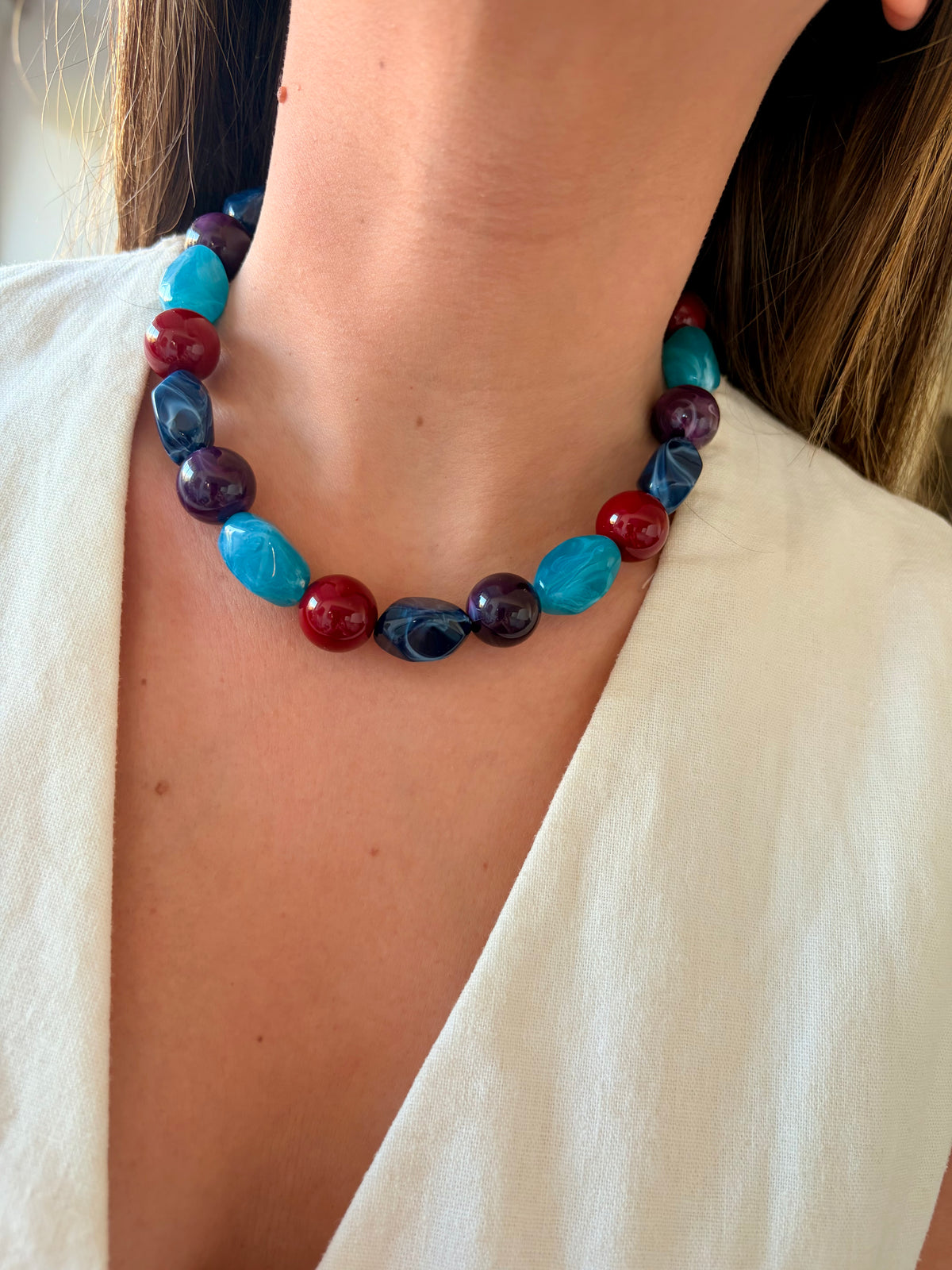 Collar Damaso celeste