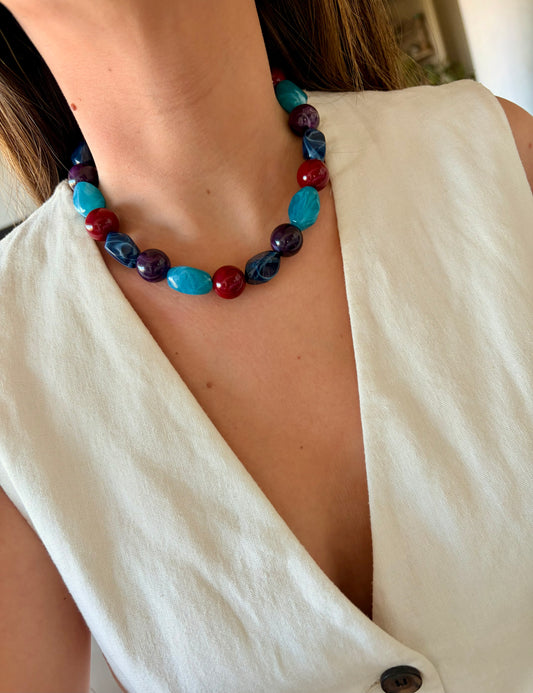 Collar Damaso celeste