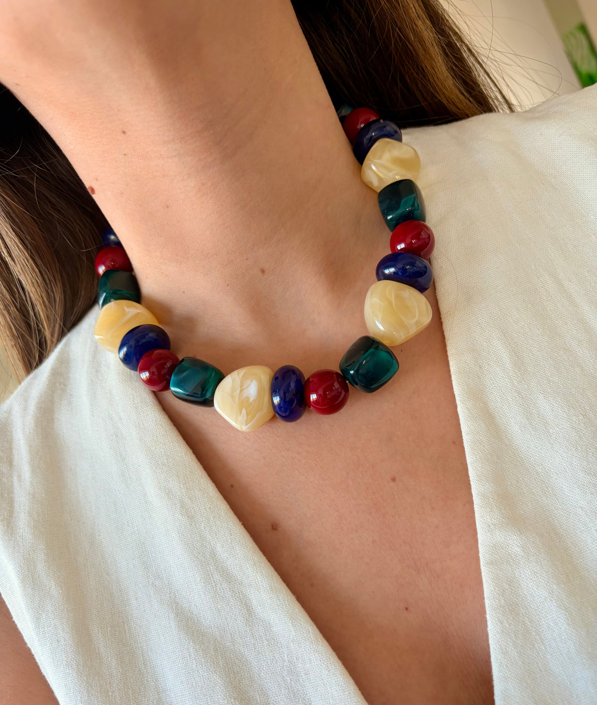 Collar Vera bordo